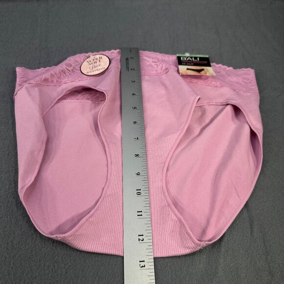 Bali Women's Size XL 8 Hi Cut Lace Waistband Comfort Revolution Pink New - Picture 8 of 9